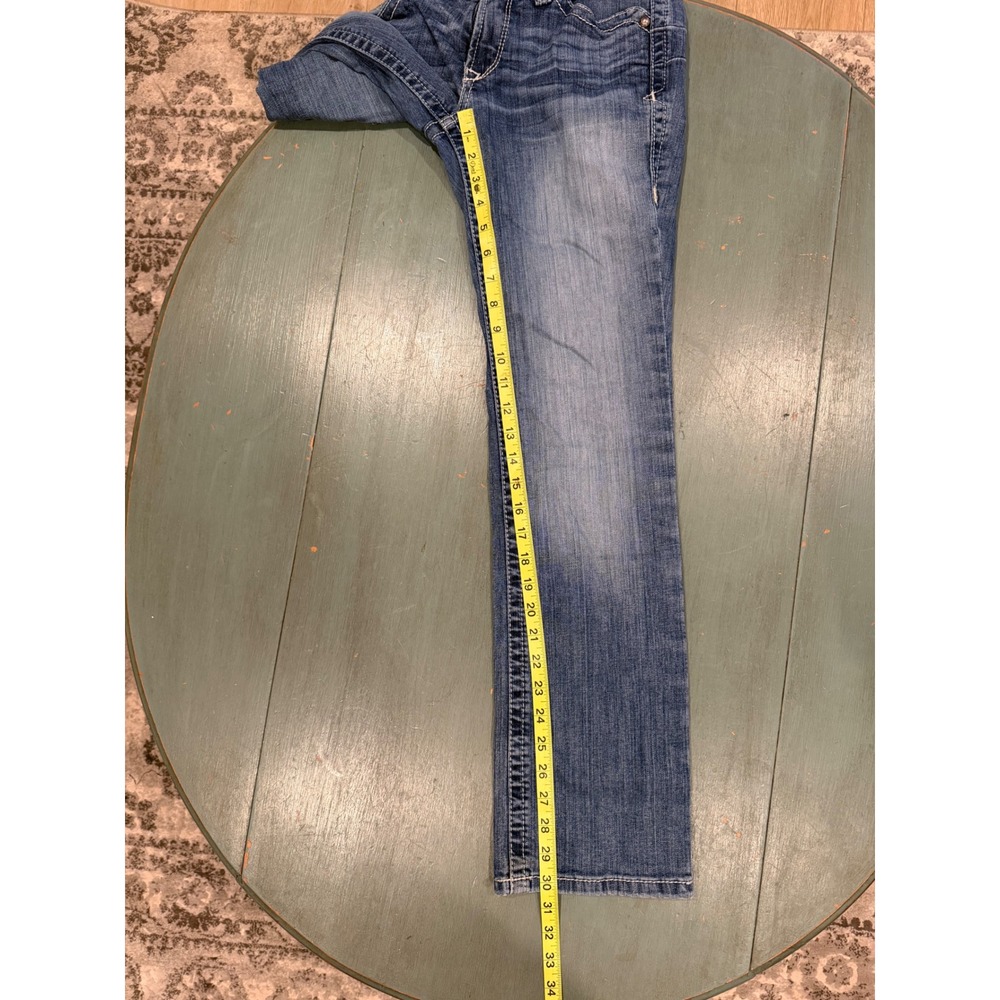 Ariat Real Straight Icon Jeans Rainstorm Blue Denim 27S AW6510D Western Womens - Picture 6 of 8